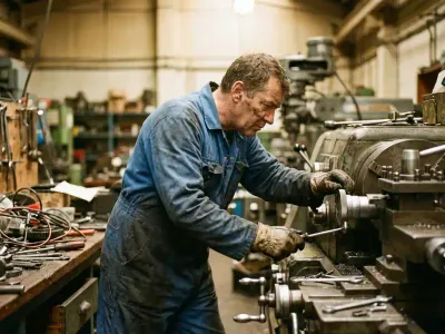 Waarom kiezen steeds meer mensen voor de technische dienst? Ervaren technicus past precisiemachines aan in industriële werkplaats met professionele gereedschappen